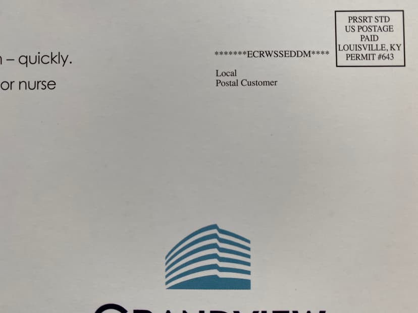 Stack of unread EDDM advertising mail