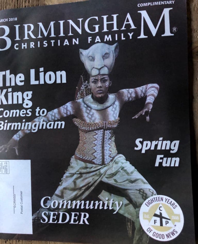 A free religious magazine delivered as saturation mail to every home on a route
